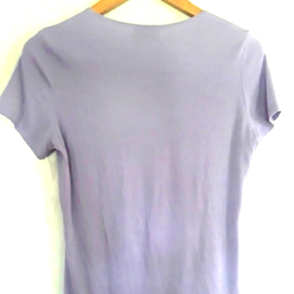 Esse Lavender Purple Short Sleeved Blouse Medium - Picture 3 of 6